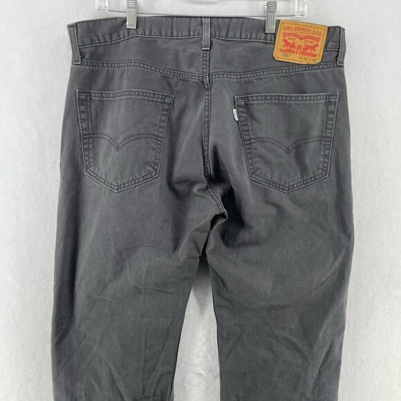Levi's 505 Jeans Men's Sz 36x32 Gray Regular Fit Straight Leg Mid-Rise Denim - Picture 7 of 10